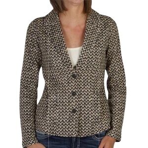 Hurley Women’s Winchester Chevron Print Hooded Blazer (F-1)
